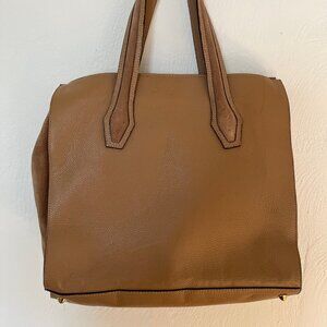 Alberta Di Canio Tan Leather and Suede Tote